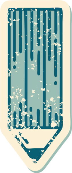 Bir insan tarafından çizilmiş bir kalemin sembolik dövmeli görüntüsü