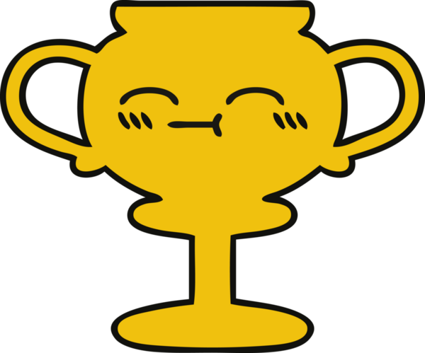 Bir insan tarafından çizilmiş sevimli bir kupa karikatürü.