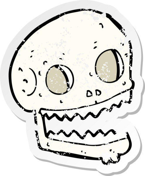 Bir insan tarafından çizilmiş ürkütücü bir karikatürün gerilimli yapıştırması.