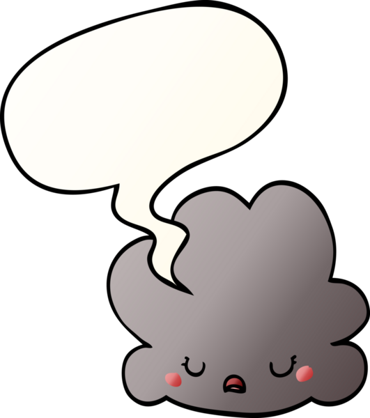 bir insan tarafından çizilmiş düzgün eğimli konuşma baloncuklu çizgi film bulutu