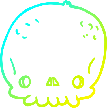 Bir insan tarafından çizilmiş bir karikatür kafatası çizimi