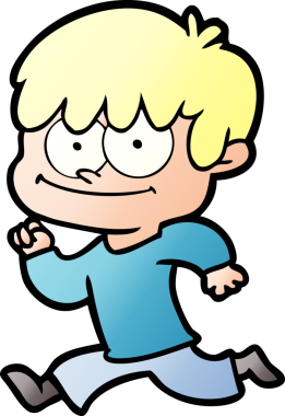 Bir insan tarafından çizilmiş mutlu çizgi film adamı.