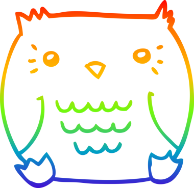 bir insan tarafından çizilmiş bir baykuşun çizimi.