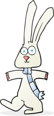 Bir insan tarafından çizilmiş serbest çizim tavşan.