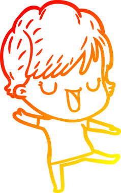 Bir insan tarafından çizilmiş bir karikatür kadın çizimi.