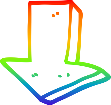 gökkuşağı gradyan çizgi çizimi bir insan tarafından çizilmiş bir çizgi film okunun yönü