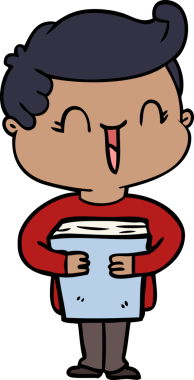 Bir insan tarafından çizilmiş gülen çocuk.