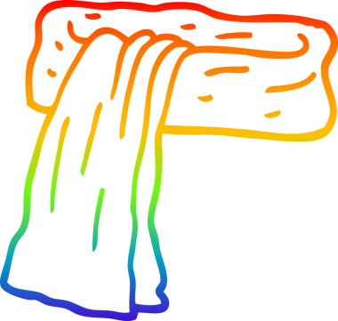 bir insan tarafından çizilmiş karikatür eşarbının gradyan çizimi