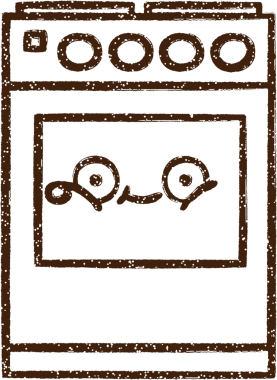 Bir insan tarafından çizilmiş elektrikli fırın kömürü.