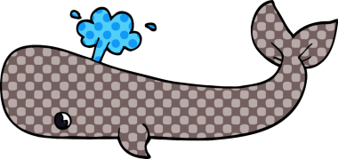 Bir insan tarafından çizilmiş karalama balinası.