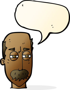 Bir insan tarafından çizilen konuşma baloncuğuyla yaşlı bir adamı sinirlendiren çizgi film.