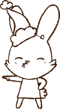 Bir insan tarafından çizilmiş Noel Tavşanı Kömürü