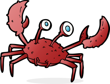 Bir insan tarafından çizilmiş yengeç.