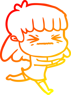 Bir insan tarafından çizilmiş bir karikatür kadın çizimi