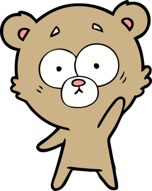 Bir insan tarafından çizilmiş bir çizgi film karakteri.