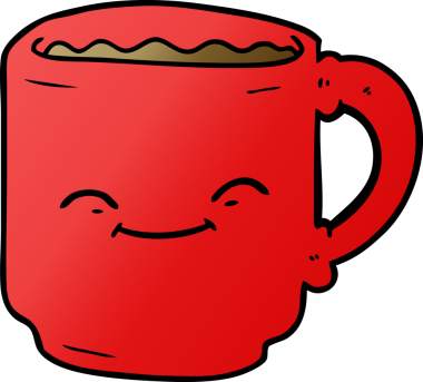 bir insan tarafından çizilmiş kahve fincanı.