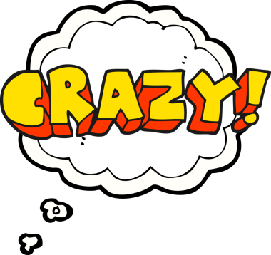 Serbest çizilmiş düşünce balonu karikatürü bir insan tarafından çizilmiş deli gibi bağırıyor.