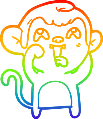 gökkuşağı gradyan çizgisi insan tarafından çizilmiş çılgın bir çizgi maymun çizimi