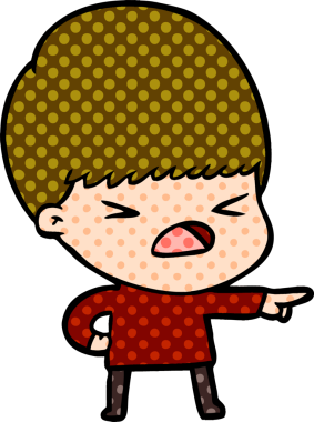 Çizgi film bir insan tarafından çizilmiş stresli adam