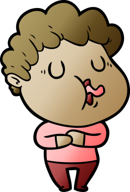 Bir insan tarafından çizilmiş çizgi film şarkıcısı.