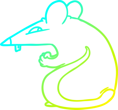 Bir insan tarafından çizilmiş sinsi bir fare çizimi.