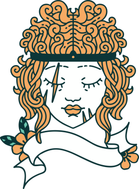 Retro Dövme Tarzı İnsan Barbar Karakteri