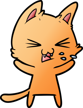 Bir insan tarafından çizilmiş kedi tıslaması.