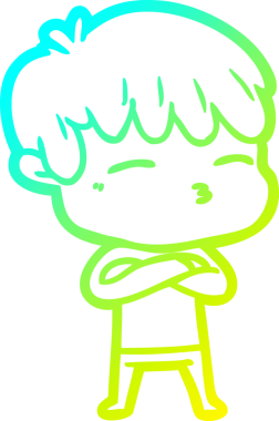 Bir insan tarafından çizilmiş karikatür çizimi.