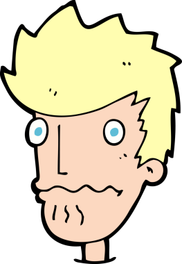 bir insan tarafından çizilmiş sinirli bir adam.