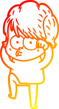 Bir insan tarafından çizilmiş bir karikatür kadın çizimi