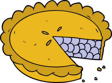 bir insan tarafından çizilmiş böğürtlenli pasta karikatürü