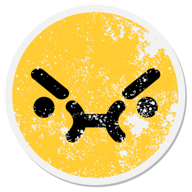 Bir insan tarafından çizilmiş sinir bozucu bir yüz çemberi.