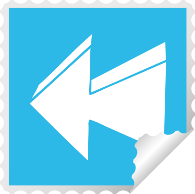 Bir insan tarafından çizilmiş kare soyulmuş tuhaf çizgi film oku.