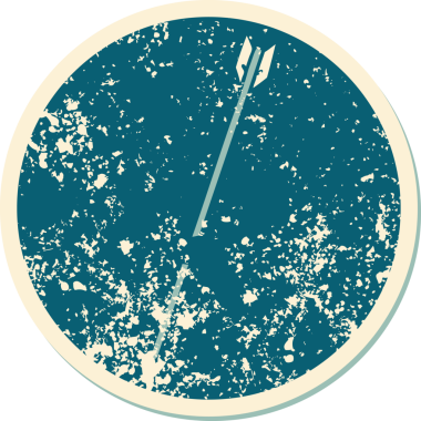 Bir insan tarafından çizilmiş bir okun sembolik dövmeli görüntüsü