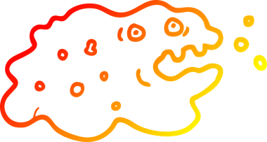 Bir insan tarafından çizilmiş bir mikropun sıcak çizgi çizimi