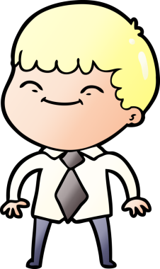 Bir insan tarafından çizilmiş mutlu çocuk çizgi filmi.