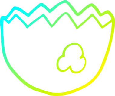 Bir insan tarafından çizilmiş bir karikatürün soğuk gradyan çizimi.