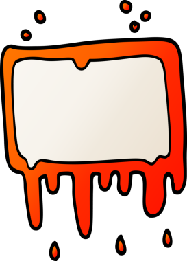 Bir insan tarafından çizilmiş kanlı karalama pankartı.