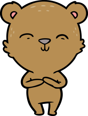 Bir insan tarafından çizilmiş bir çizgi film karakteri.