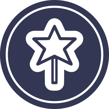 sihirli dairesel simge bir insan tarafından çizilmiş