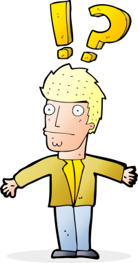 Bir insan tarafından çizilmiş, kafası karışmış bir adam.