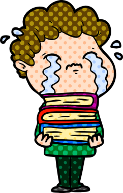 Bir insan tarafından çizilmiş ağlayan çizgi film adamı.