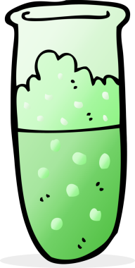 bir insan tarafından çizilmiş karikatür test tüpü