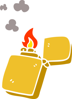 Bir insan tarafından çizilmiş karalama altın çakmağı.