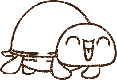 Bir insan tarafından çizilen Mutlu Kaplumbağa Kömürü