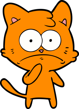 bir insan tarafından çizilmiş sinirli bir kedi.