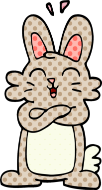 Bir insan tarafından çizilmiş şirin tavşan.