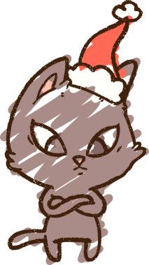 Bir insan tarafından çizilen Noel Kedisi Tebeşiri