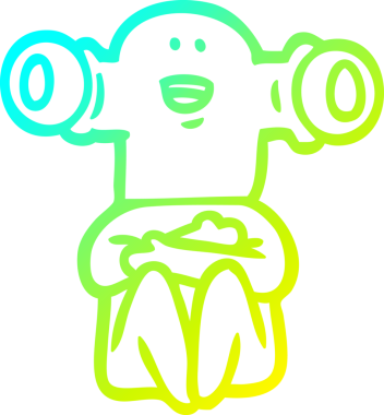 Bir insan tarafından çizilmiş, soğuk bir çizgi roman çizimi.