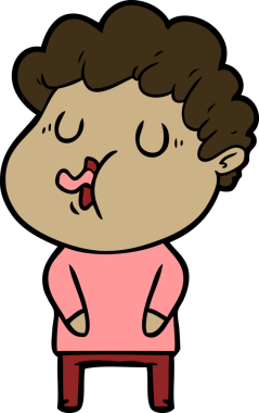 Bir insan tarafından çizilmiş çizgi film şarkıcısı.